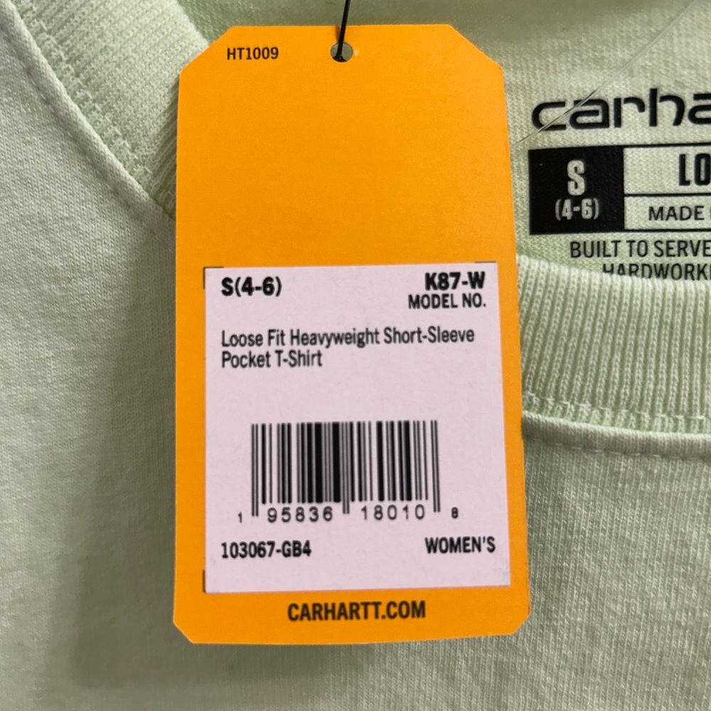 CARHARTT WOMENS LONG SLEEVE TEE XL GREEN - Picture 7 of 10